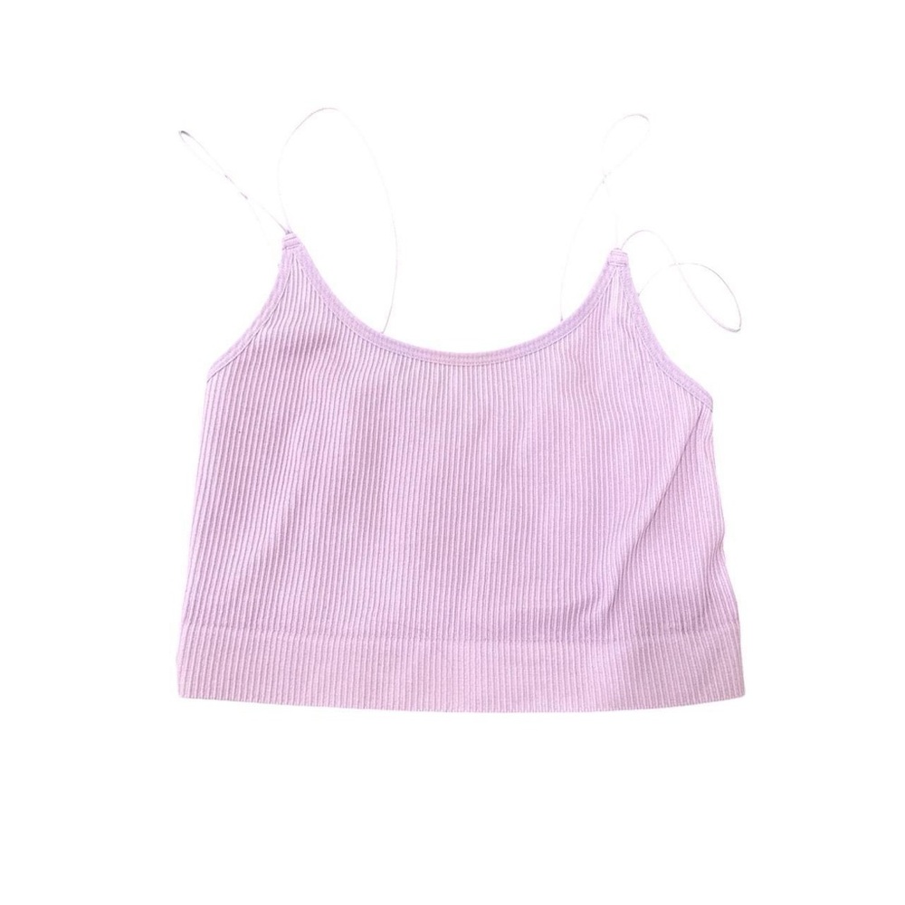 Aritzia/sunday best spaghetti strap purple cropped tank